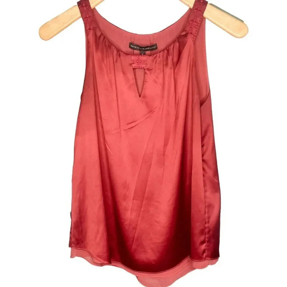 White House Black Market Tops - White House | Black Market Women's Maroon Sleeveless Blouse